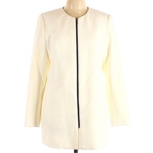 Katherine Barclay Montreal White Full Zip Long Jacket
